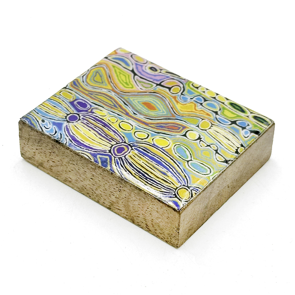 Wooden Fridge Magnet - 5 x 4 x 1.4cm -JWA628