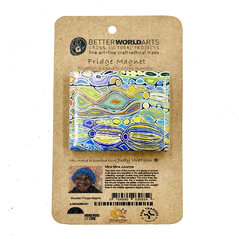 Wooden Fridge Magnet - 5 x 4 x 1.4cm -JWA628