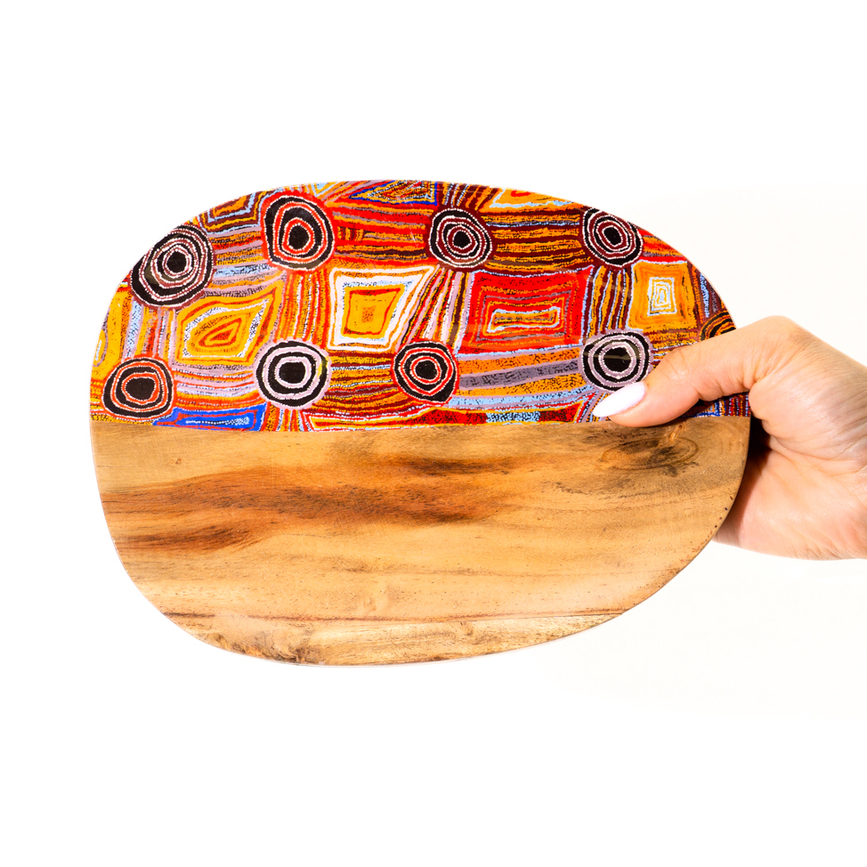 ACACIA WOOD DISH SMALL 18x23cm-MAB665
