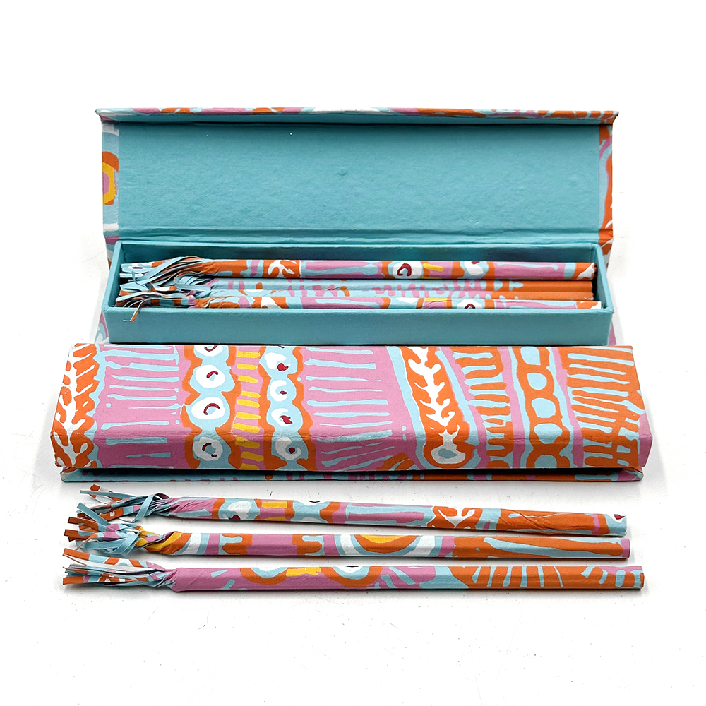 Funky Box of 10 HB Pencils - 23.5x5.5x2.5cm (9.25x2x1in)-MNM600