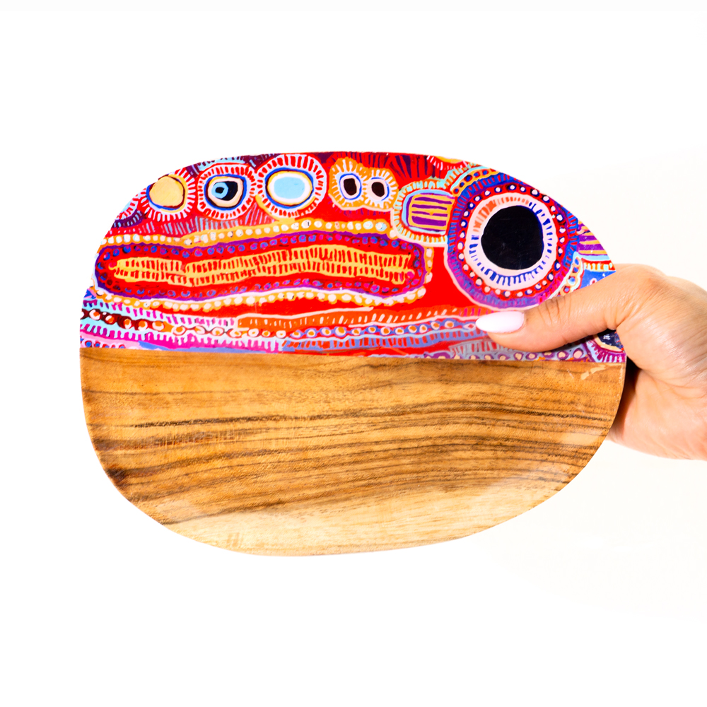 ACACIA WOOD DISH SMALL 18x23cm-MNM619