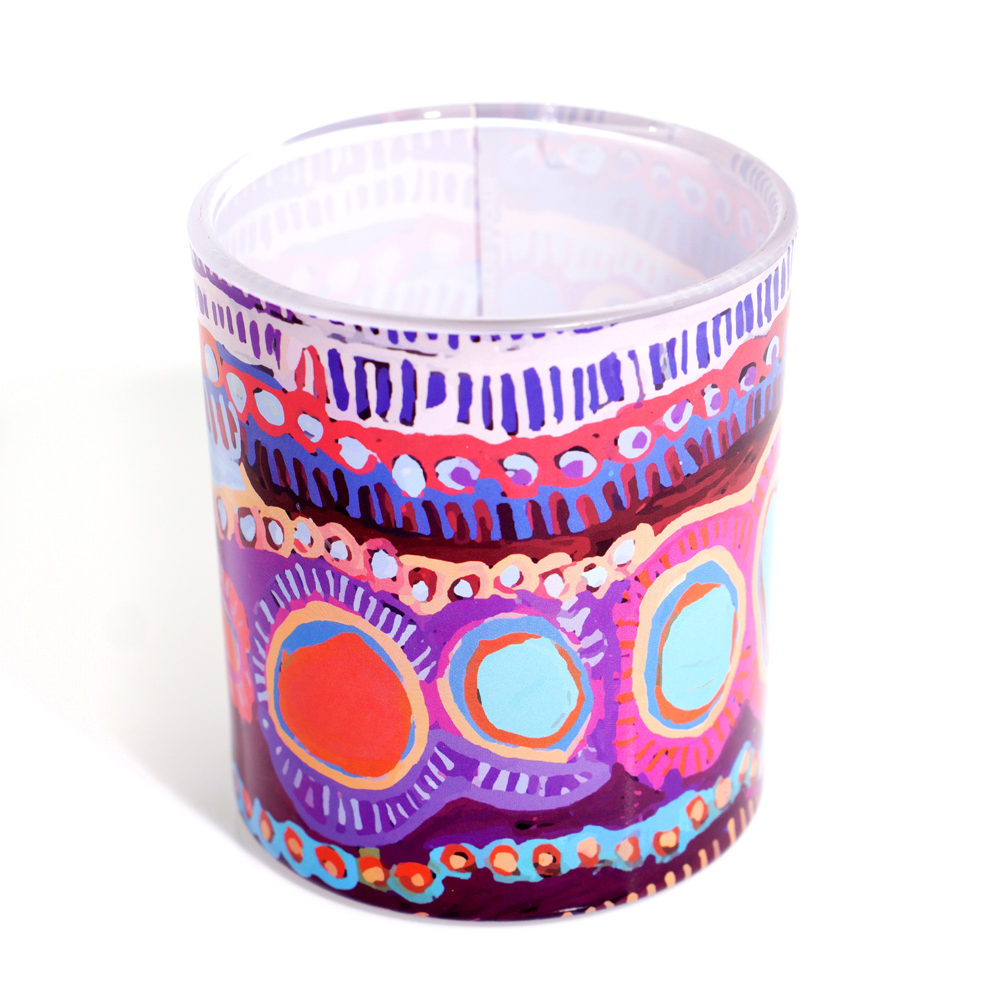 Tea Light Candle Glass - 8x8x9cm -MNM619