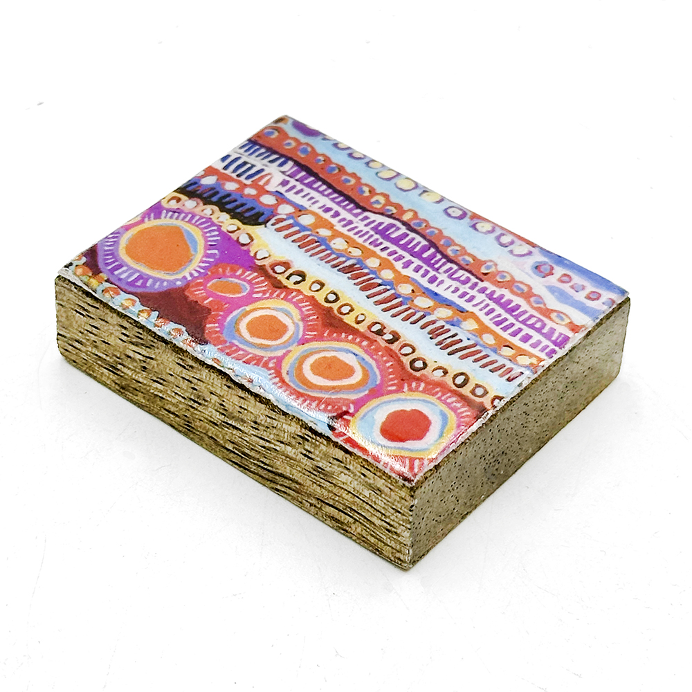 Wooden Fridge Magnet - 5 x 4 x 1.4cm -MNM619