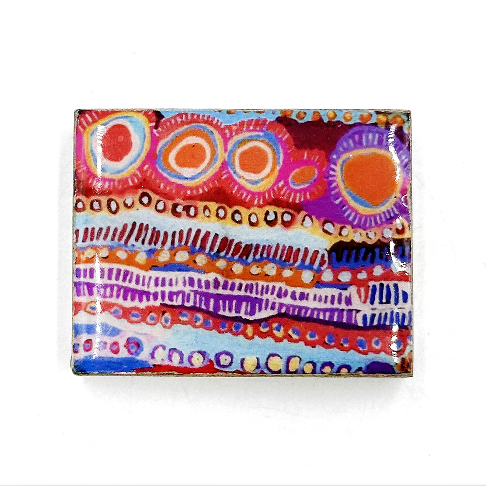 Wooden Fridge Magnet - 5 x 4 x 1.4cm -MNM619