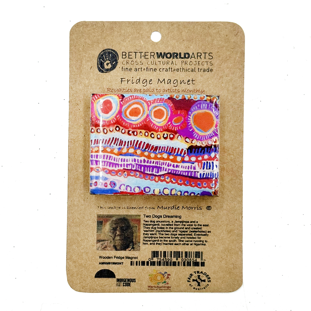 Wooden Fridge Magnet - 5 x 4 x 1.4cm -MNM619