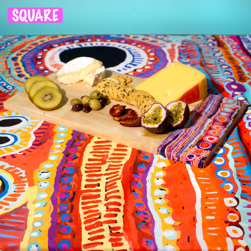 Organic Cotton Table Cloth Square 150x150cm-MNM619