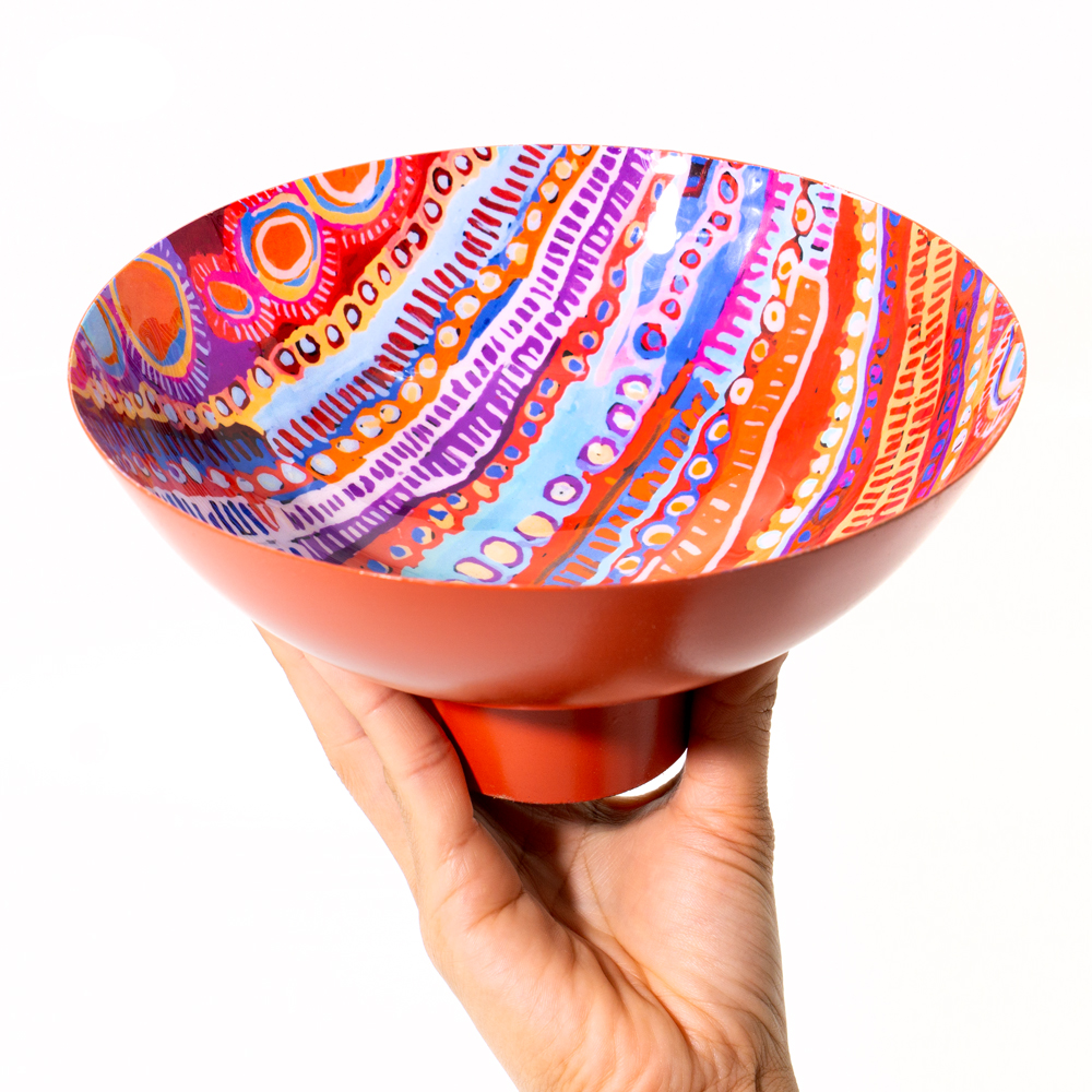 POWDER COATED BOWL LARGE - D: 20.5cm H: 10cm-MNM619