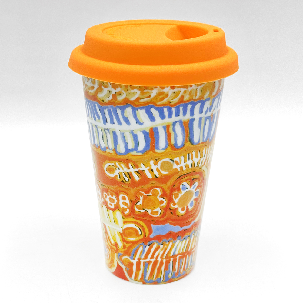 Porcelain Insulated Travel Mug - 380ml (13oz)-MNM652