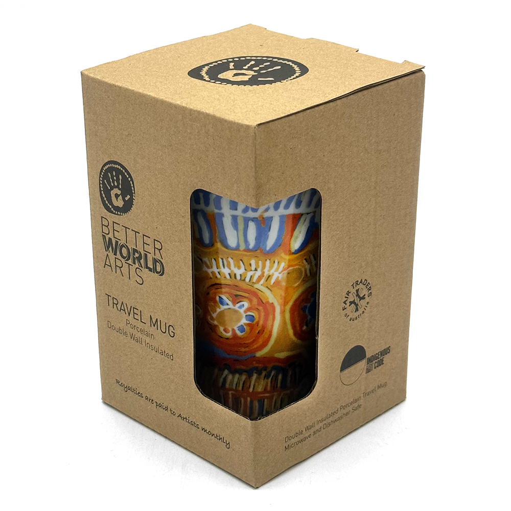 Porcelain Insulated Travel Mug - 380ml (13oz)-MNM652