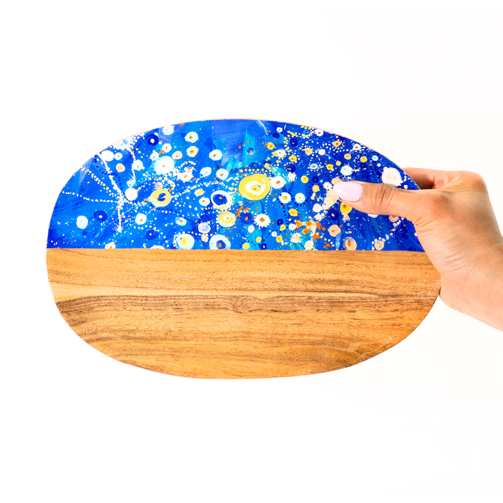 ACACIA WOOD DISH MEDIUM 19x28cm-SJN668
