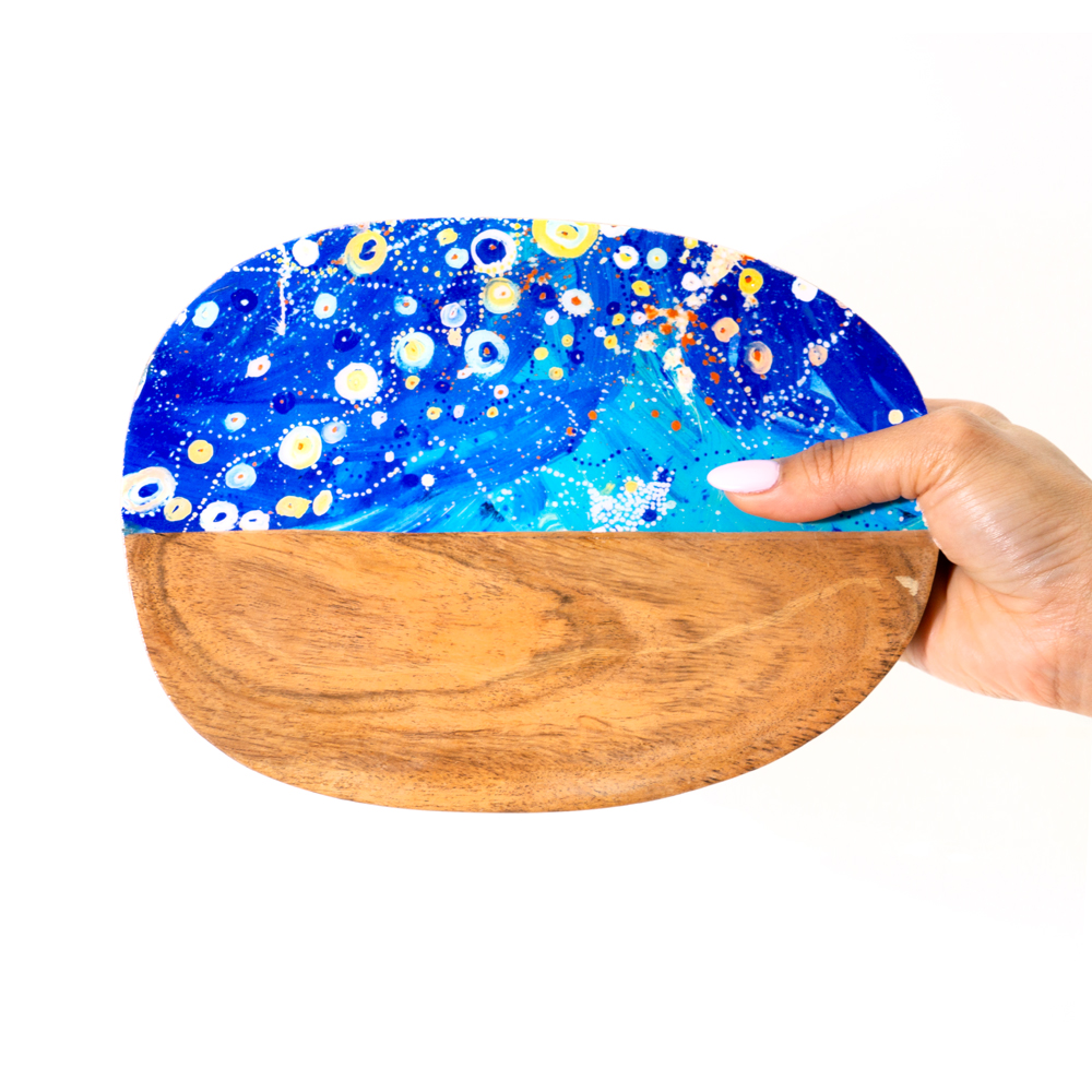 ACACIA WOOD DISH SMALL 18x23cm-SJN668