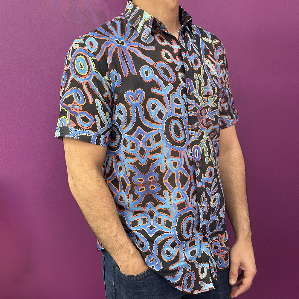 Mens Shirt - Organic Cotton Voile LARGE-THU607