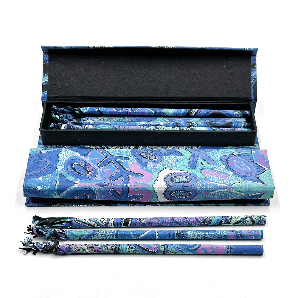 Funky Box of 10 HB Pencils - 23.5x5.5x2.5cm (9.25x2x1in)-THU608