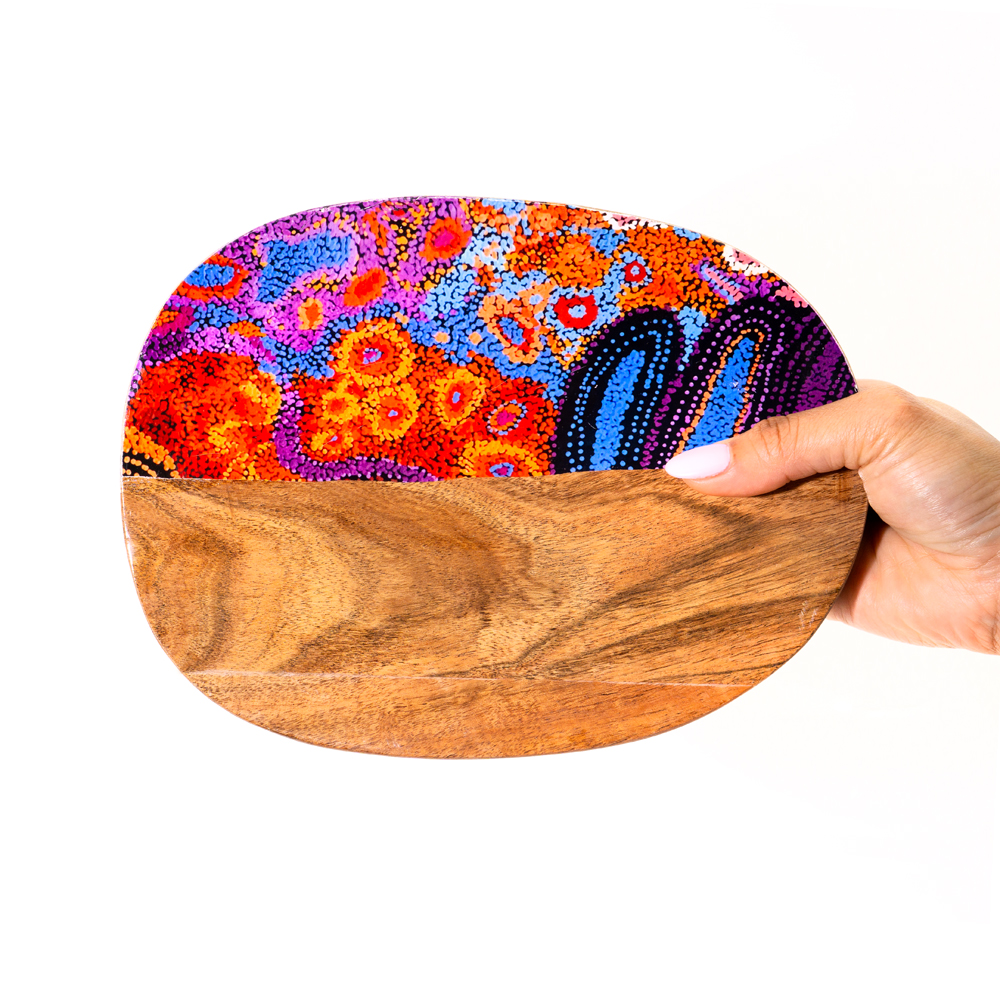 ACACIA WOOD DISH SMALL 18x23cm-AAD777