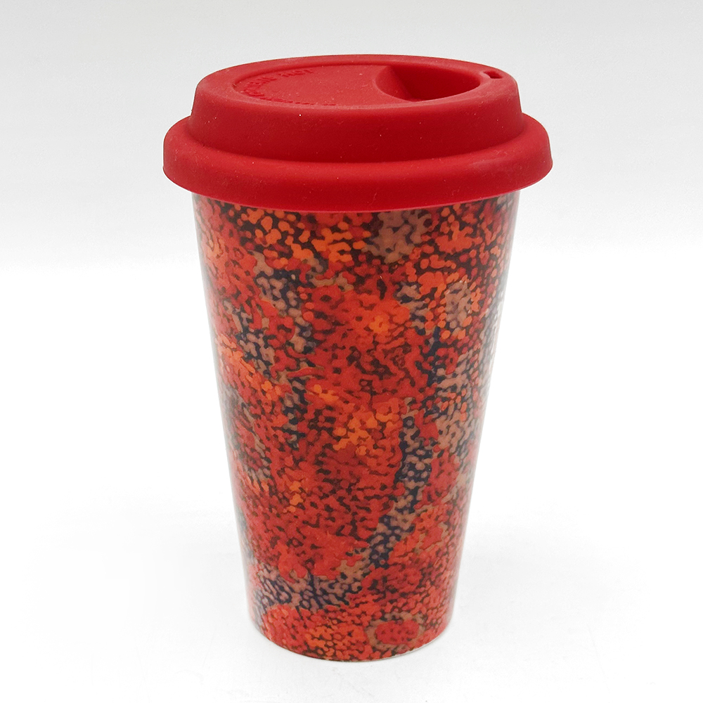 Porcelain Insulated Travel Mug - 380ml (13oz)-AAD902