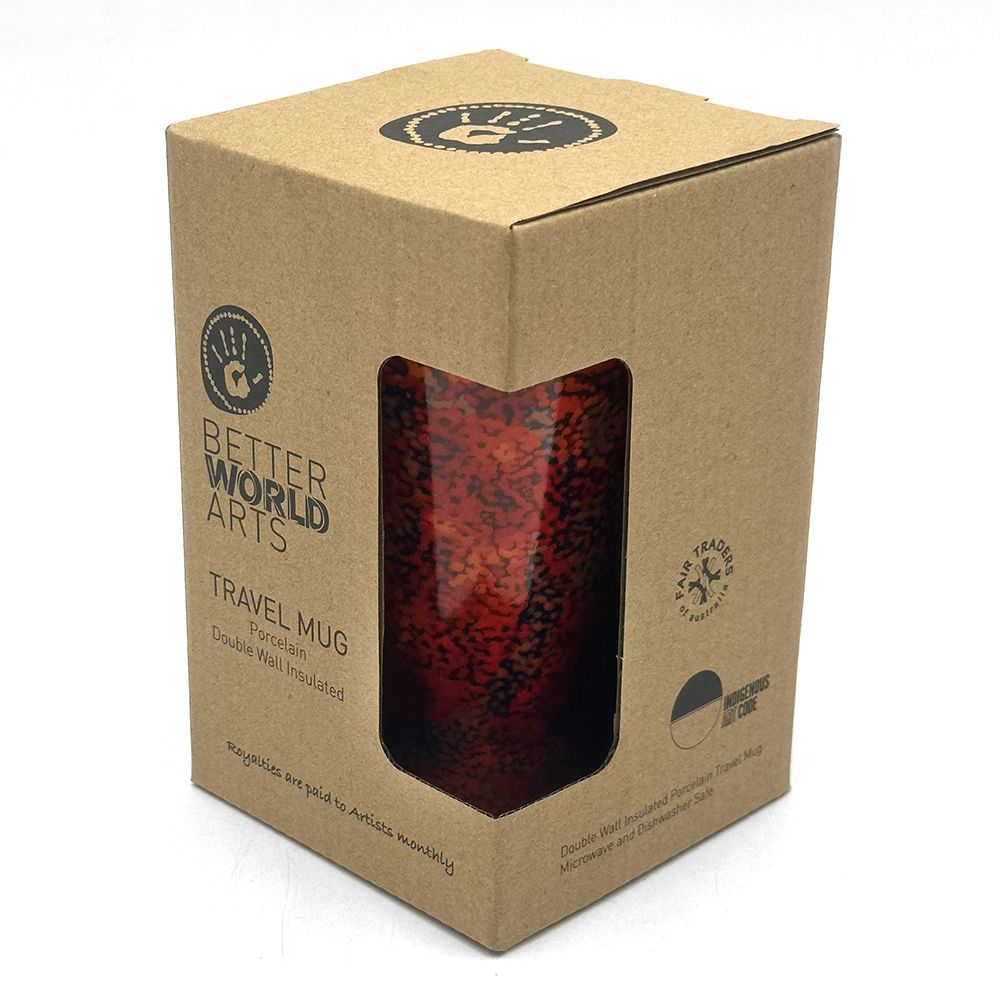 Porcelain Insulated Travel Mug - 380ml (13oz)-AAD902