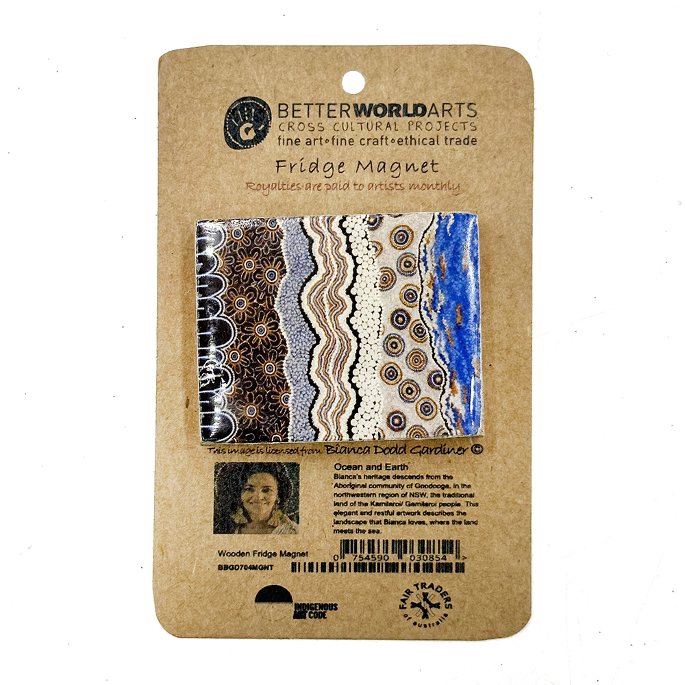 Wooden Fridge Magnet - 5 x 4 x 1.4cm -BGD704