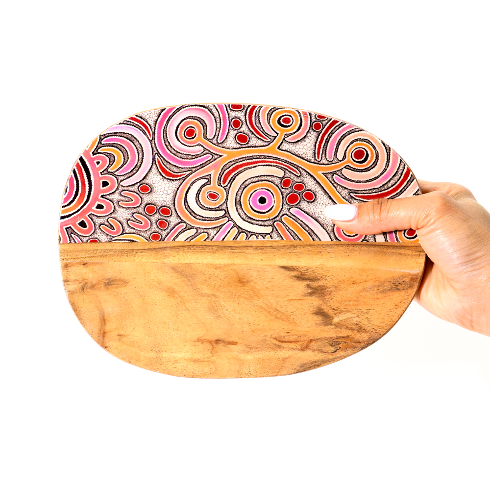 ACACIA WOOD DISH SMALL 18x23cm-BGD785