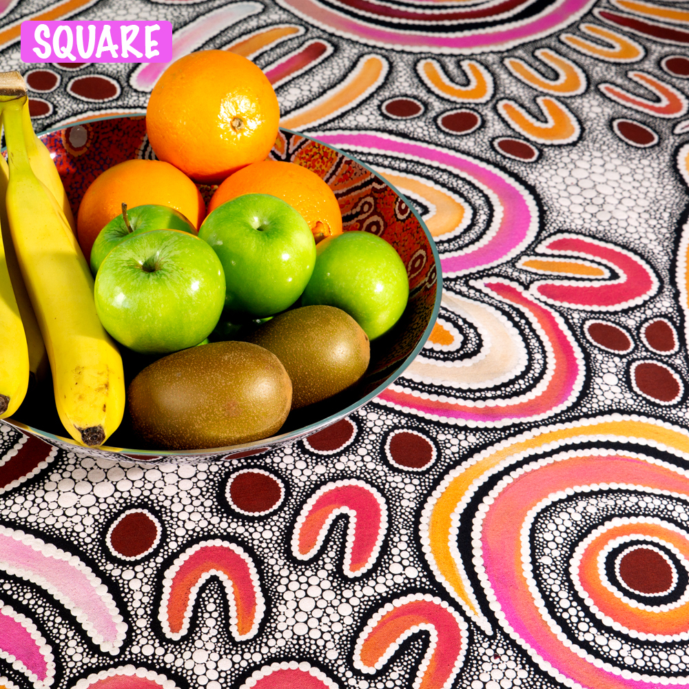 Organic Cotton Table Cloth Square 150x150cm-BGD785
