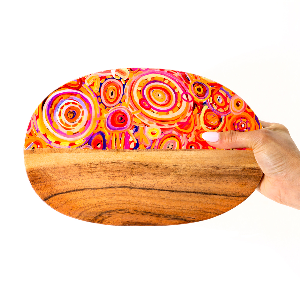 ACACIA WOOD DISH MEDIUM 19x28cm-CVA714