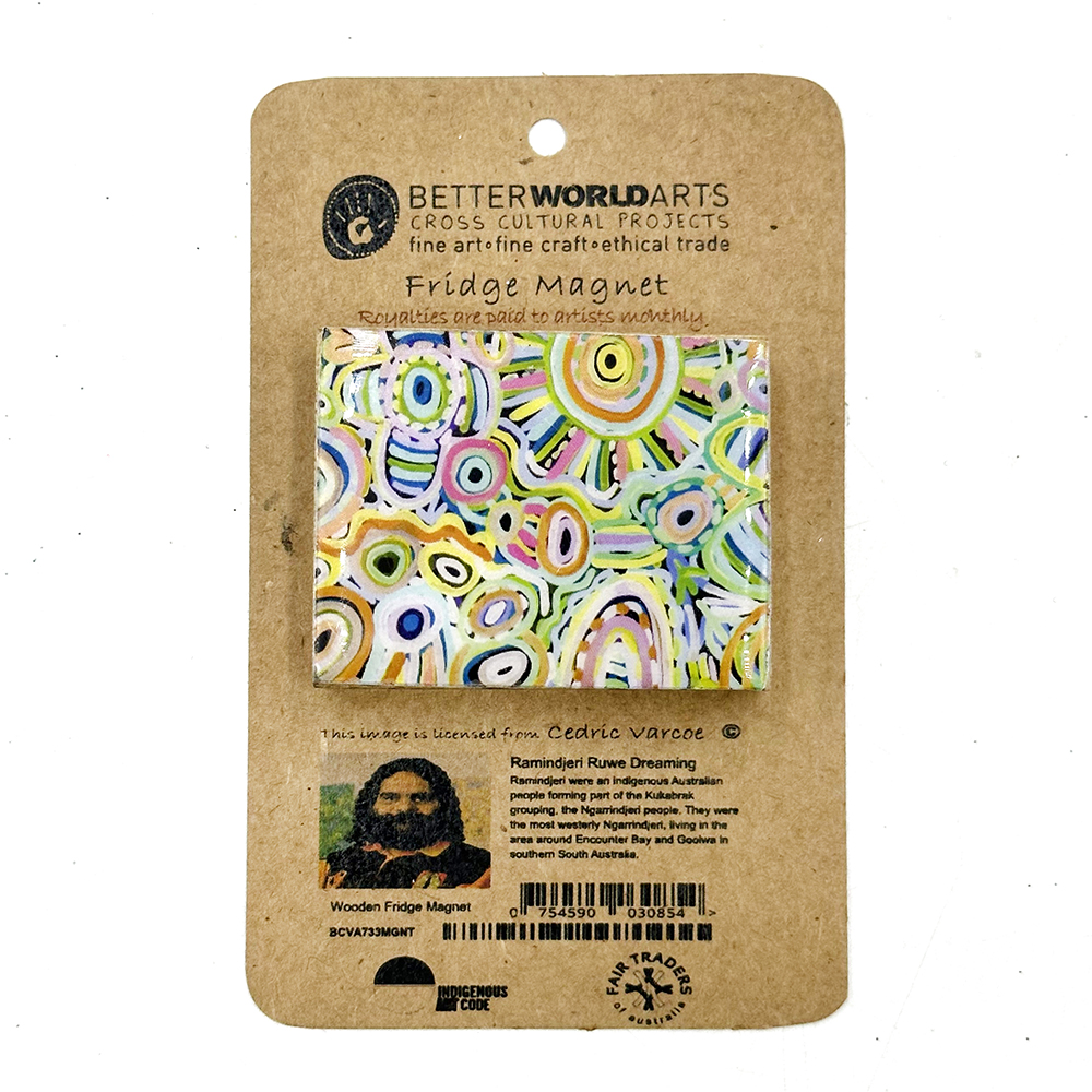 Wooden Fridge Magnet - 5 x 4 x 1.4cm -CVA733