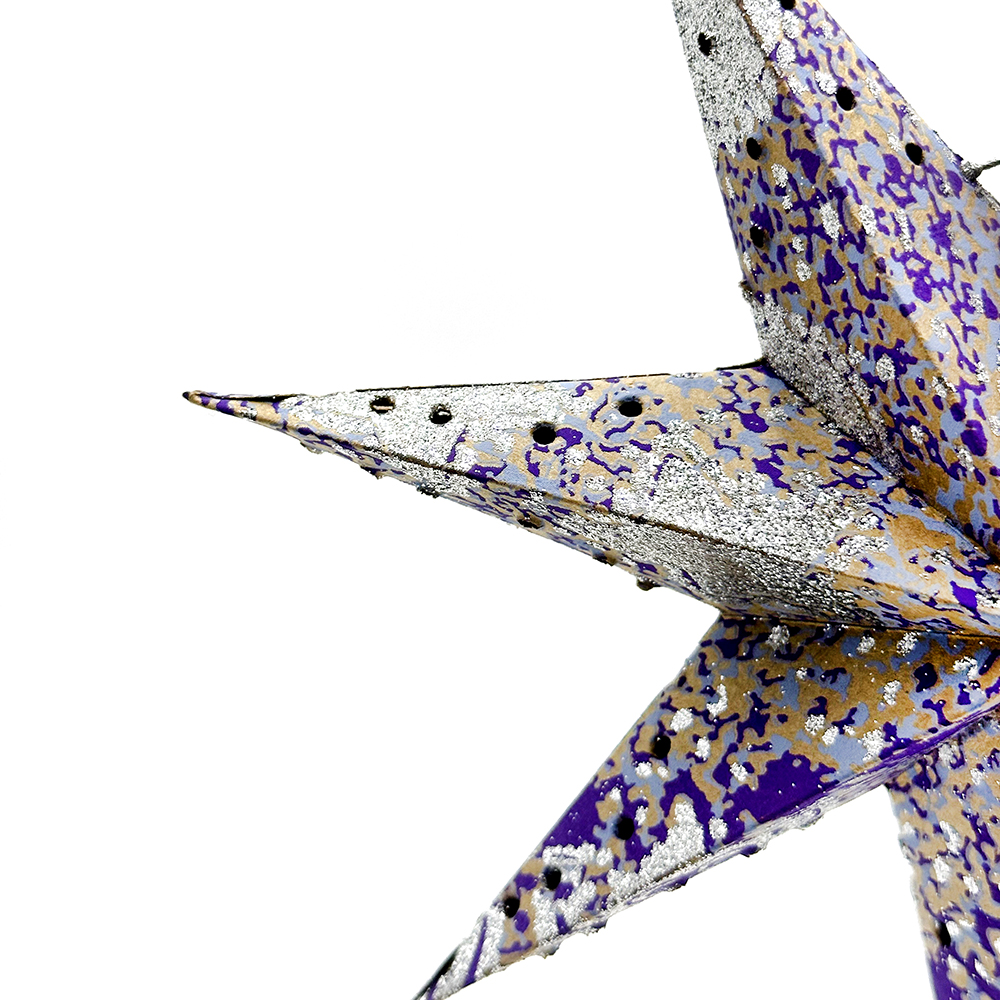 Kraft Glitter Star 20x20cm (7.8x7.8in)-CVA746