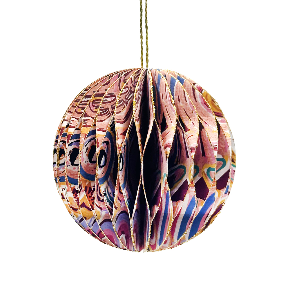 Honeycomb Christmas Ball -7.6cm -CVA747