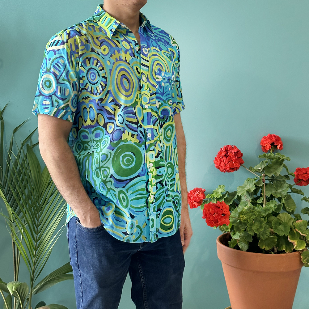 Mens Shirt - Organic Cotton Voile SMALL-CVA748