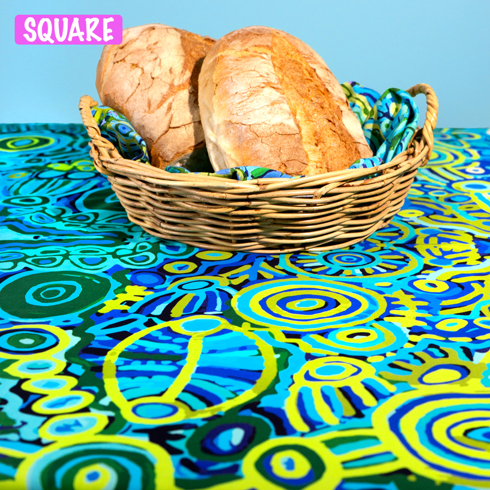Organic Cotton Table Cloth Square 150x150cm-CVA748