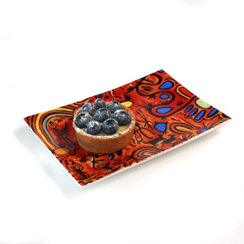 Bone China Cake Plate - 17.5x12cm -CVA750