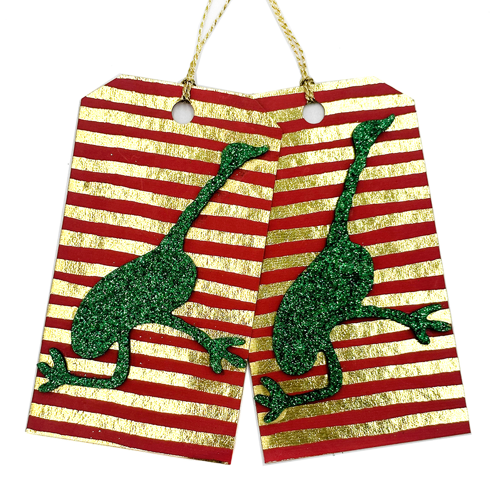 Glitter Gift Tag x 2 - 10.5x6cm - CVAEMU