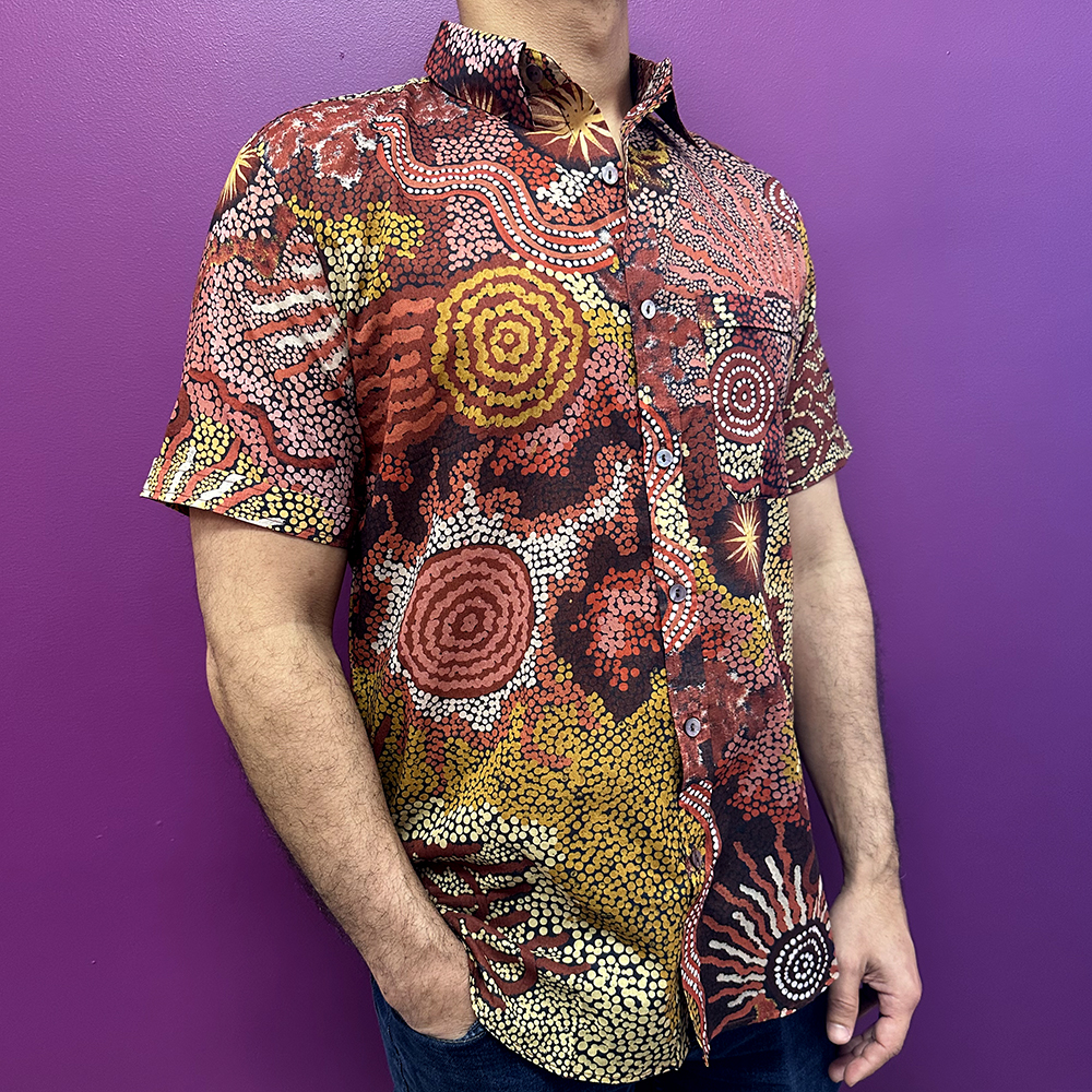 Mens Shirt - Organic Cotton Voile MEDIUM-DYM931