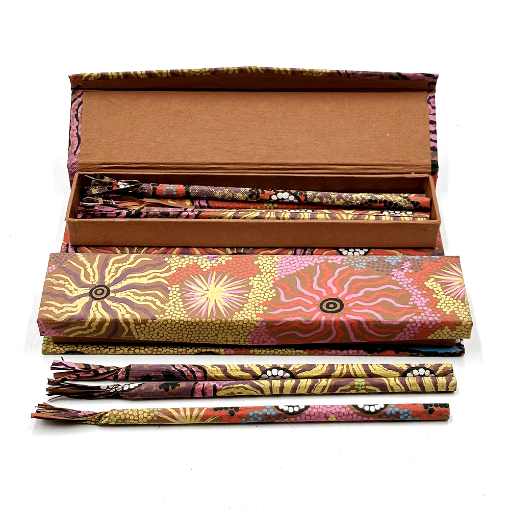 Funky Box of 10 HB Pencils - 23.5x5.5x2.5cm (9.25x2x1in)-DYM975