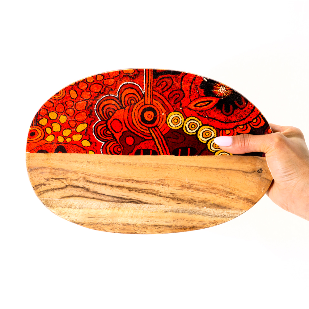 ACACIA WOOD DISH MEDIUM 19x28cm-DYM993