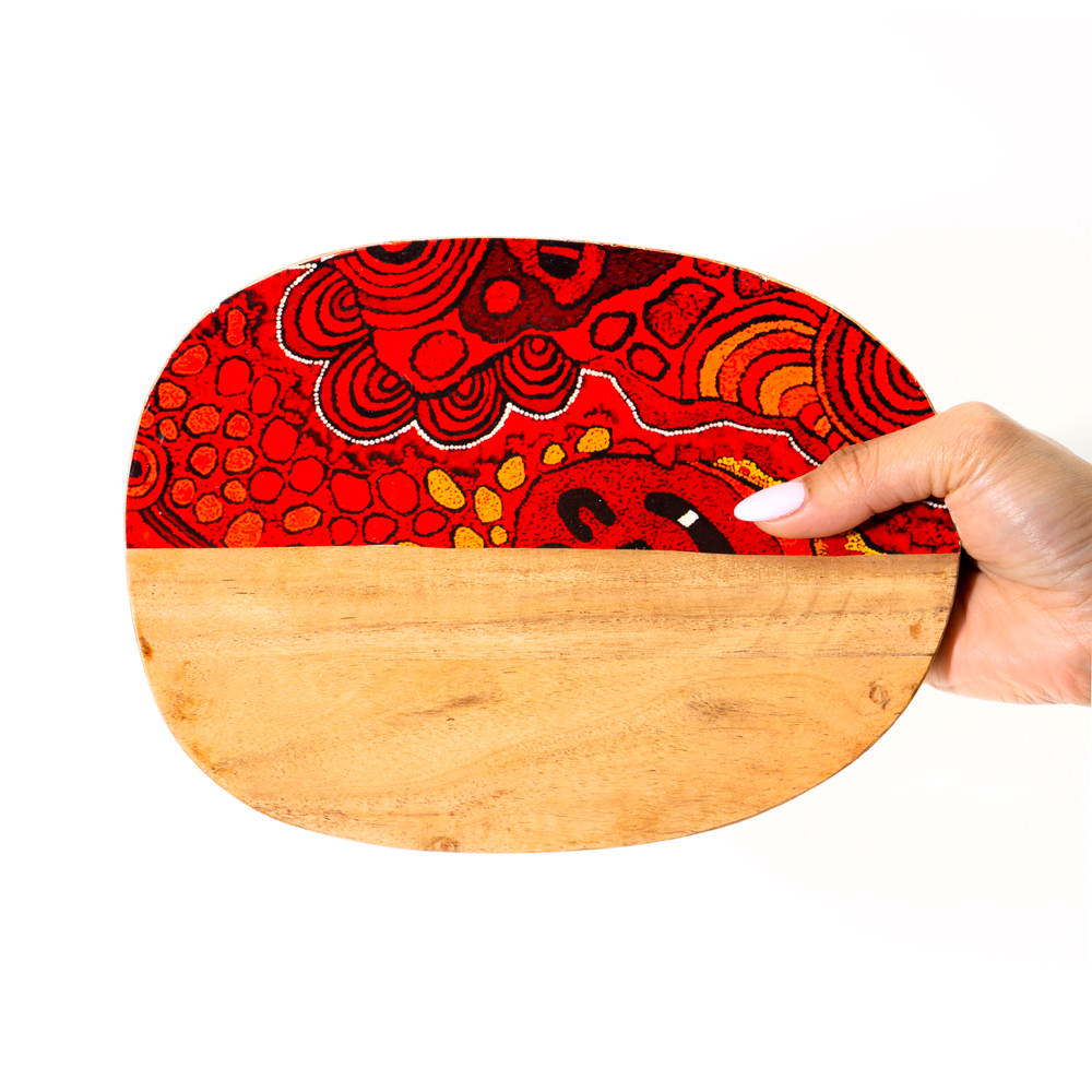 ACACIA WOOD DISH SMALL 18x23cm-DYM993
