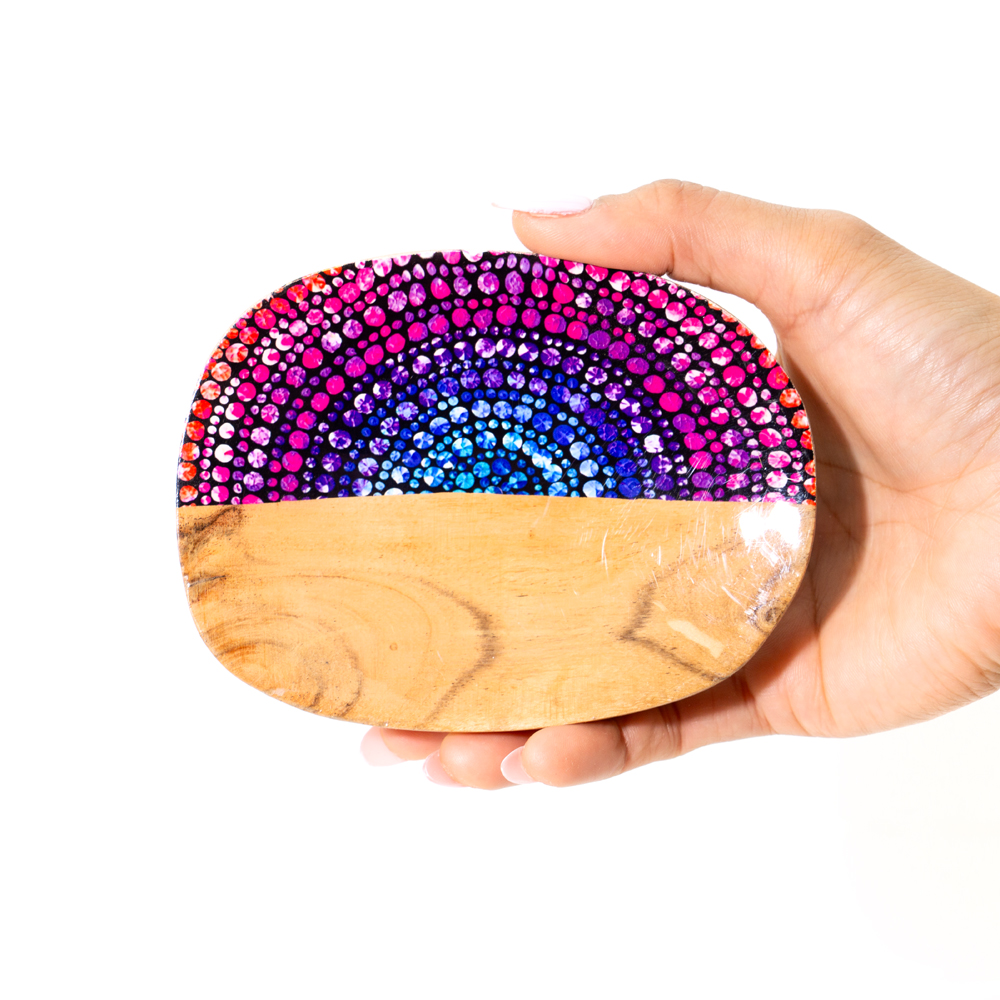 ACACIA WOOD TRINKET DISH- 10 x 13cm-OWI711