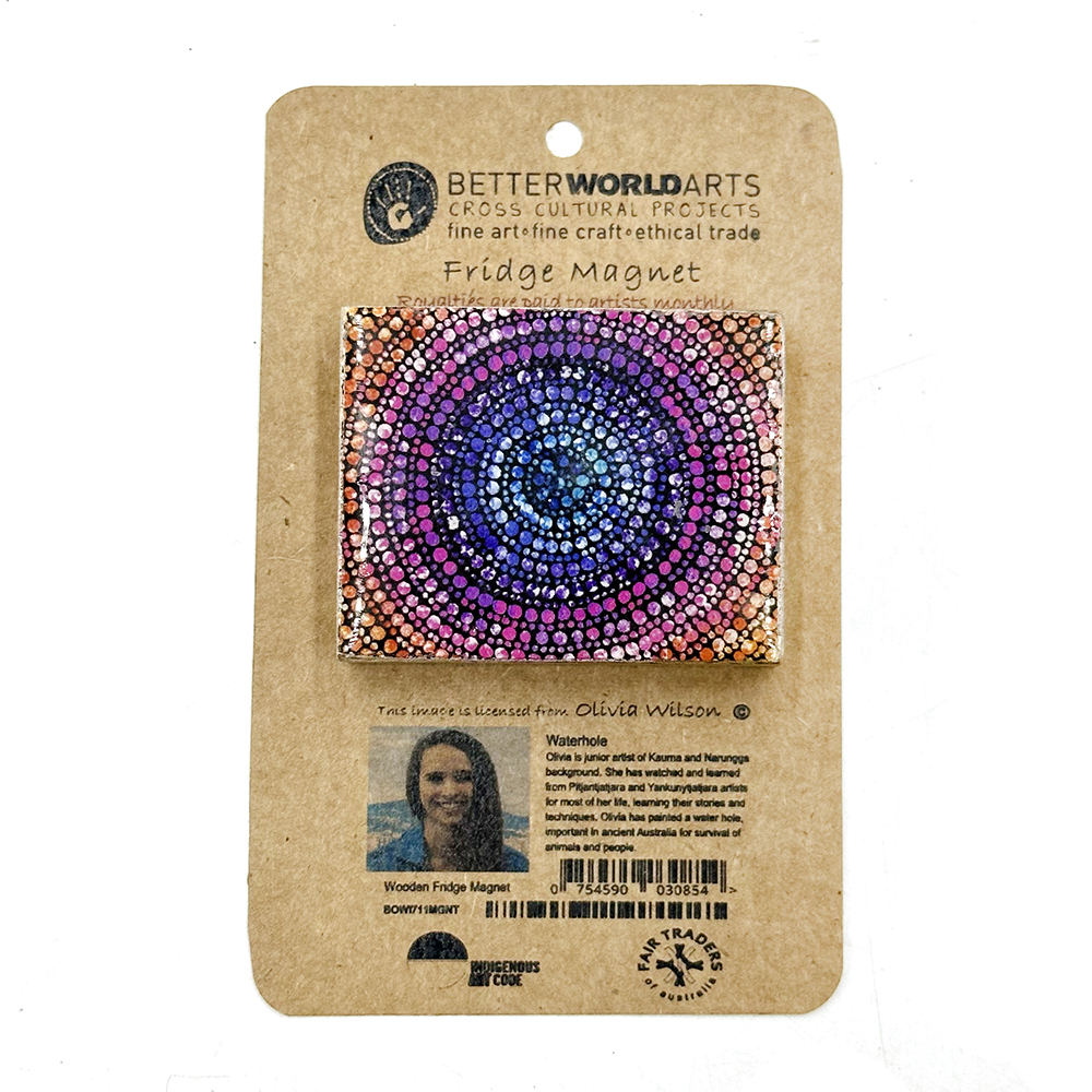Wooden Fridge Magnet - 5 x 4 x 1.4cm -OWI711