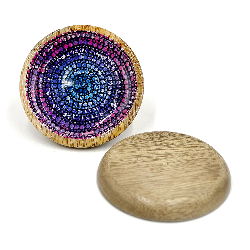 Round Wood Trinket Dish - 10x1cm-OWI711