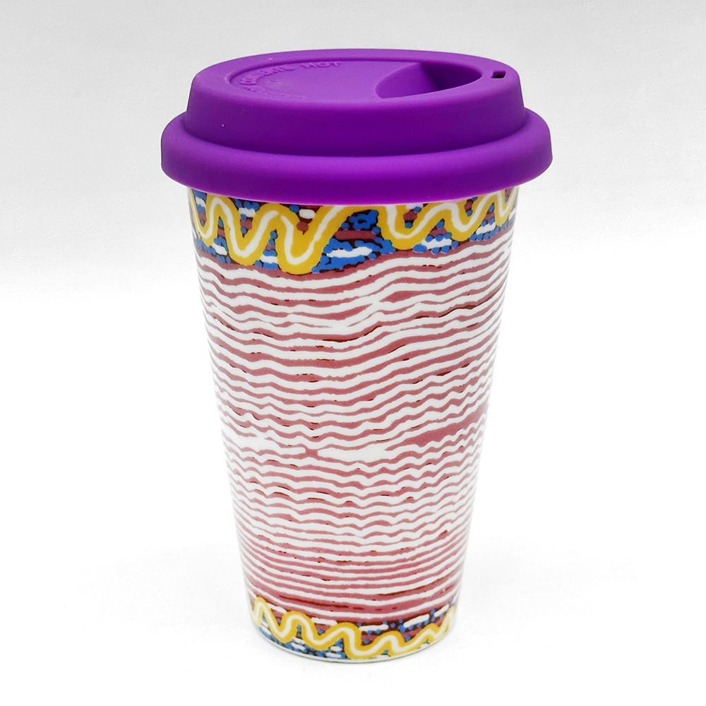 Porcelain Insulated Travel Mug - 380ml (13oz)-RSA904
