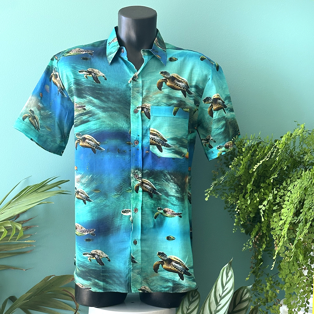 Mens Shirt - Organic Cotton Voile MEDIUM-ECOTUR