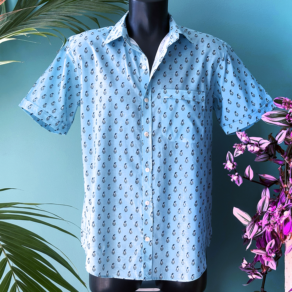 Mens Shirt - Organic Cotton Voile XL - EXTRA LARGE-PENRPB