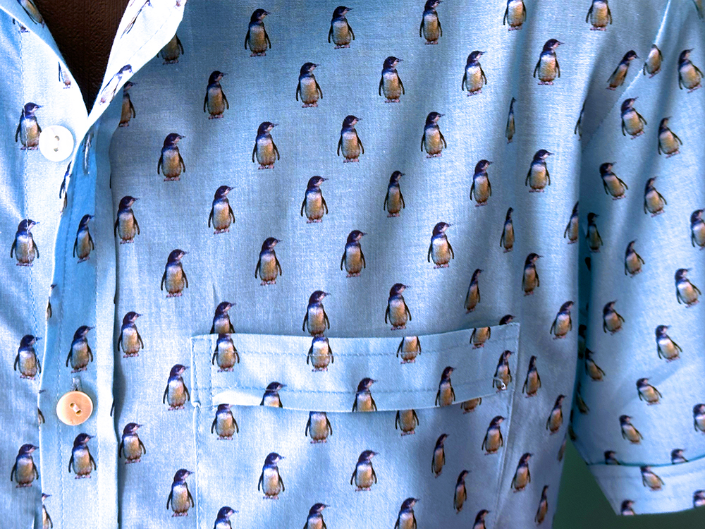 Mens Shirt - Organic Cotton Voile MEDIUM-PENRPB