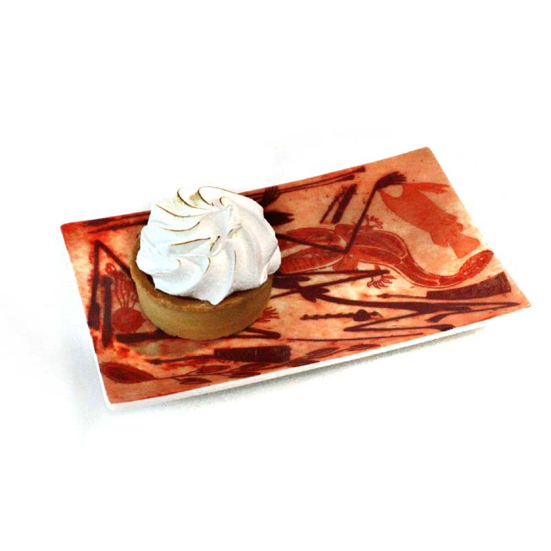 Bone China Cake Plate - 17.5x12cm -GMA201