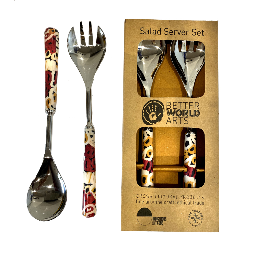 Salad Server Set Steel- 280mm-ABR800