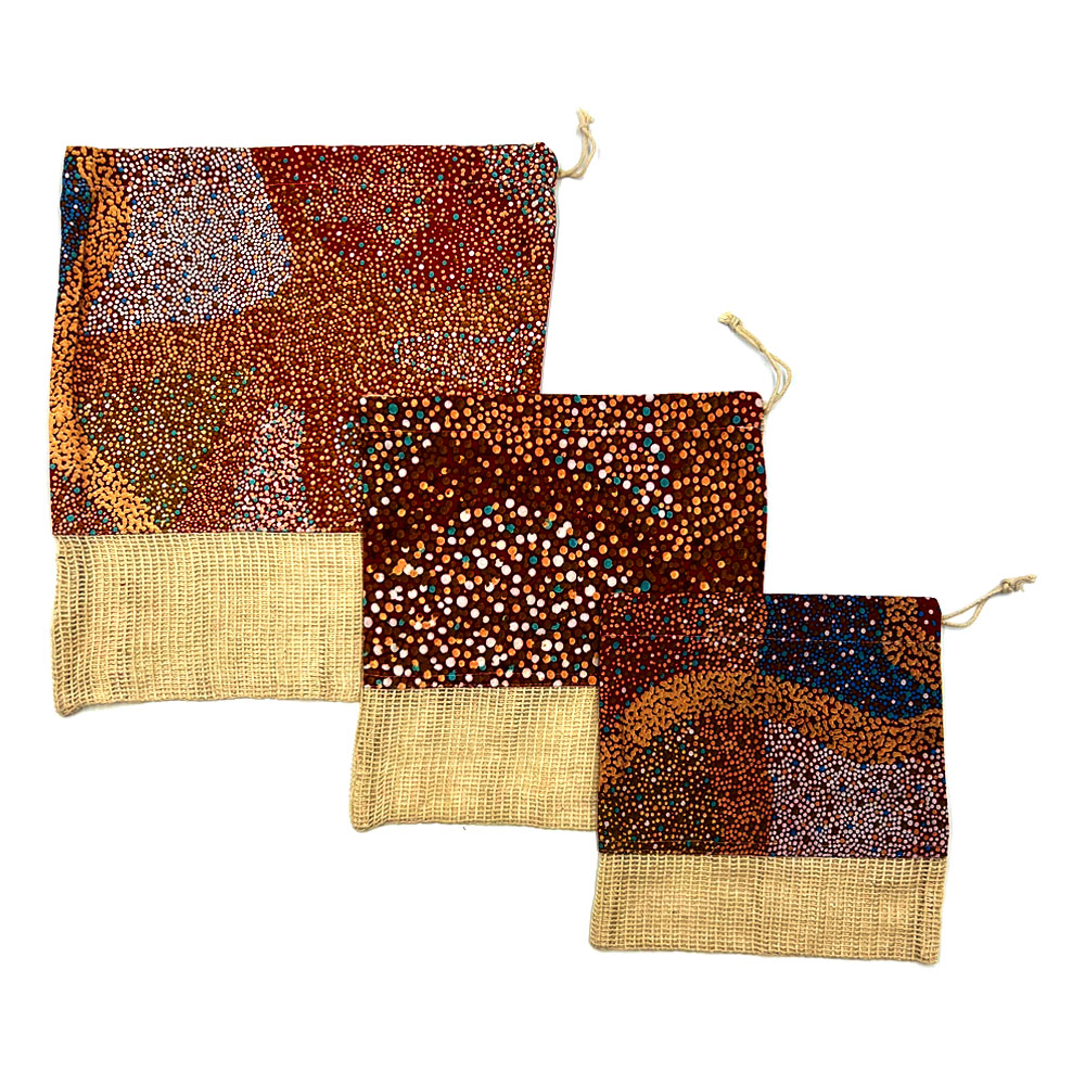 PRODUCE BAGS x 3 - 30x35cm/25x25cm/20x20cm -LBR810