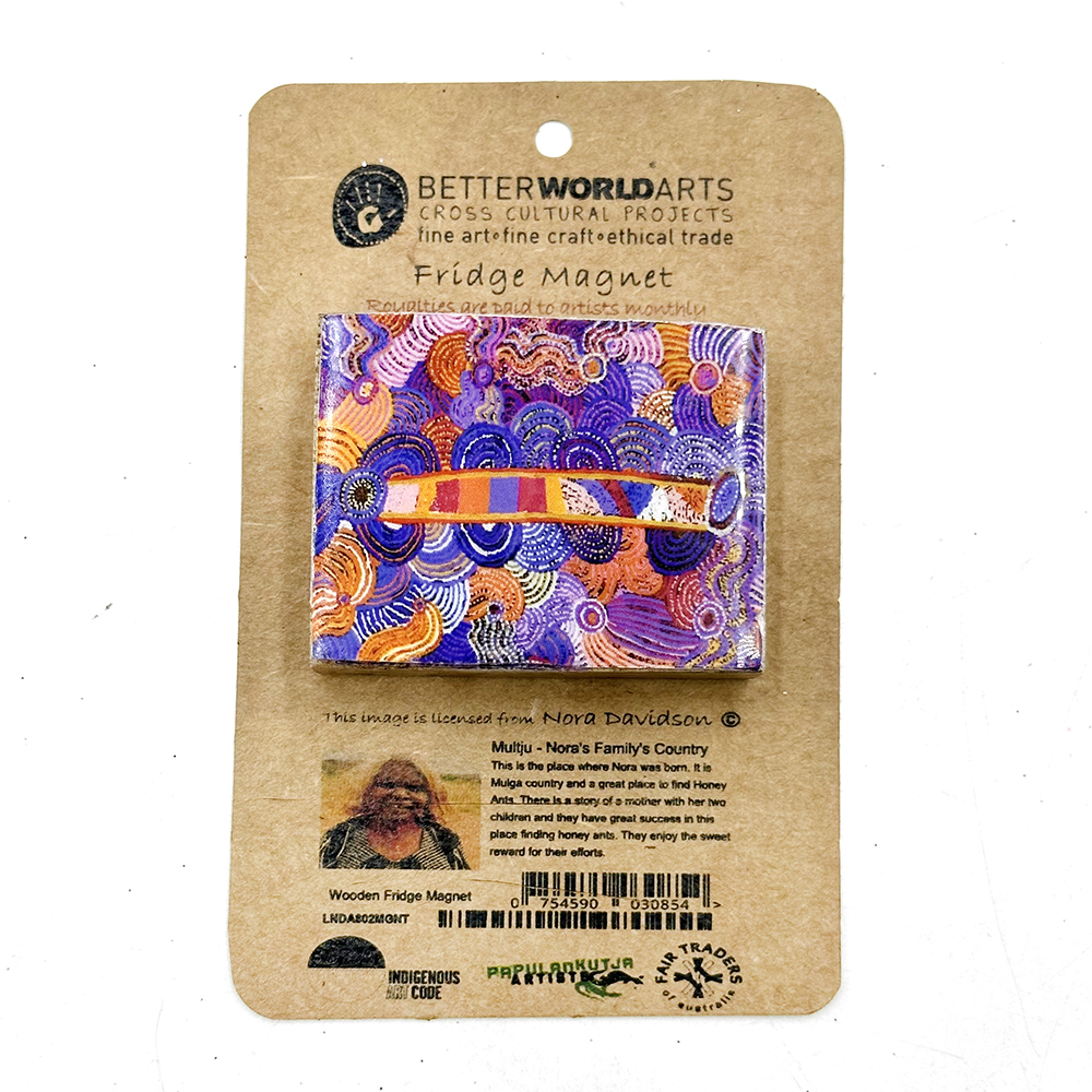 Wooden Fridge Magnet - 5 x 4 x 1.4cm -NDA802