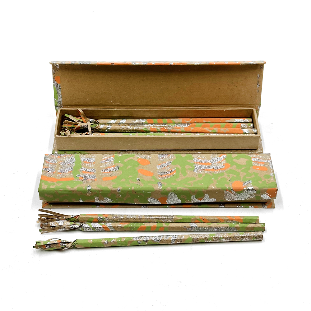 Funky Box of 10 HB Pencils - 23.5x5.5x2.5cm (9.25x2x1in)-ROR414