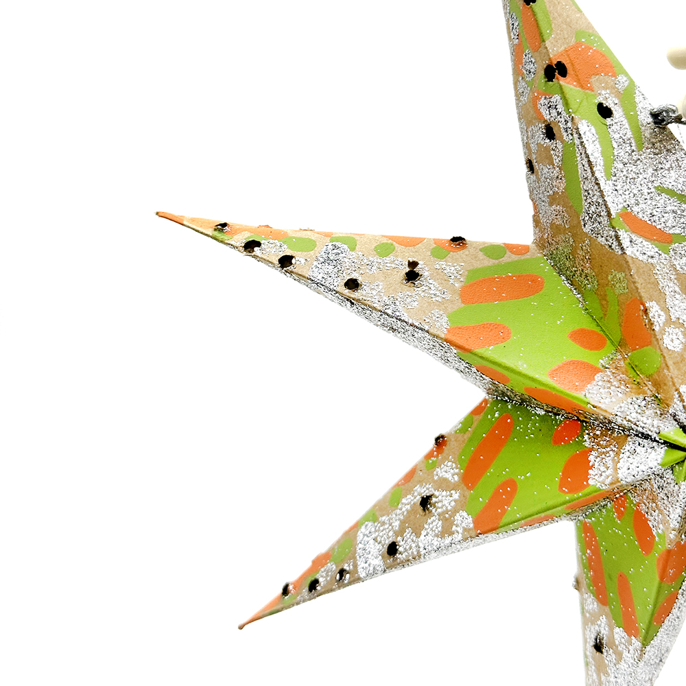 Kraft Glitter Star 20x20cm (7.8x7.8in)-ROR414