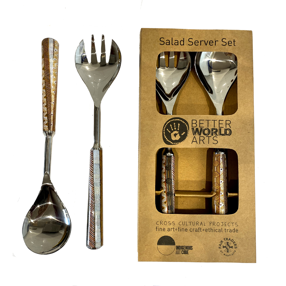 Salad Server Set Steel- 280mm-JPA145