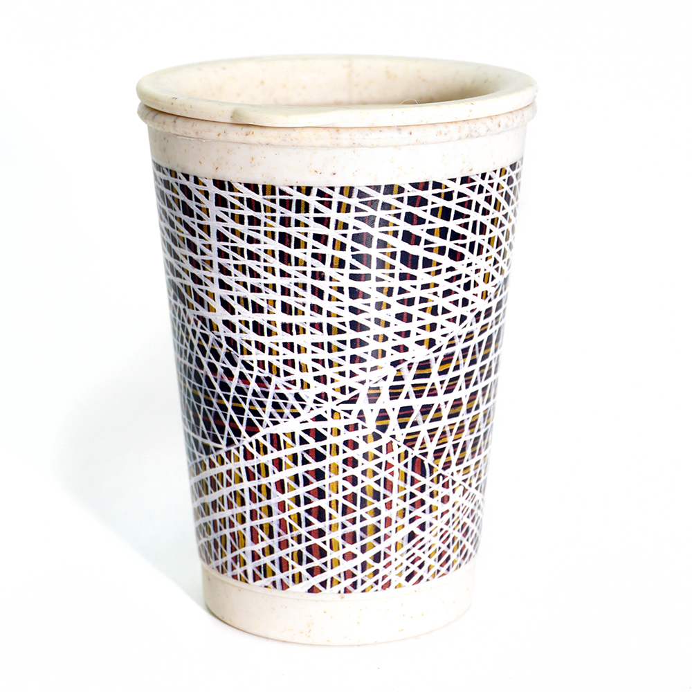 Bamboo Lidded Travel Mug - 227ml (8oz)-PPU135